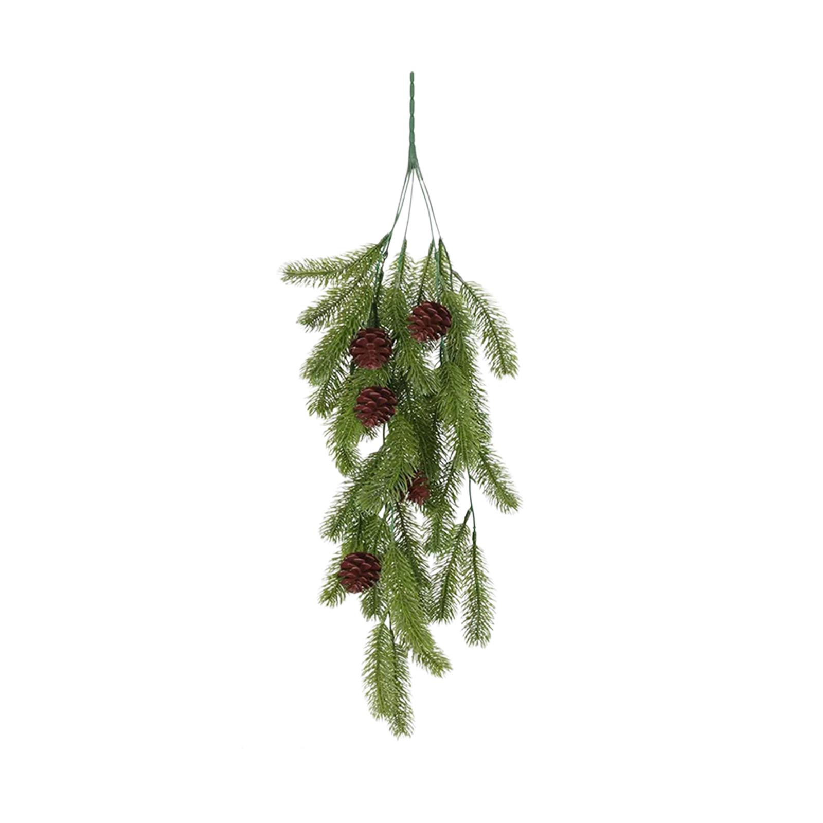 

Christmas Teardrop Swag,Faux Needles Norfolk Teardrop Wreath,Artificial Swag Wreath Teardrop Door Swag For Front Door Home Wall Hanging Decor One Size