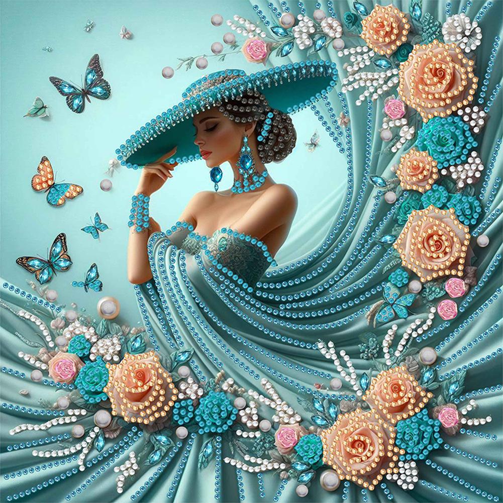 5D DIY Partial Special Shaped Drill Diamond Painting Kit Women Decoration