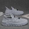 2025 summer new men's shoes breathable soft-soled casual shoes youth hollow non-slip fly-woven mesh sports trendy shoes