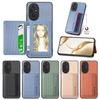 C1-02 For Honor 200 5G Case Card Holder Carbon Fiber Leather+PC+TPU Phone Cover