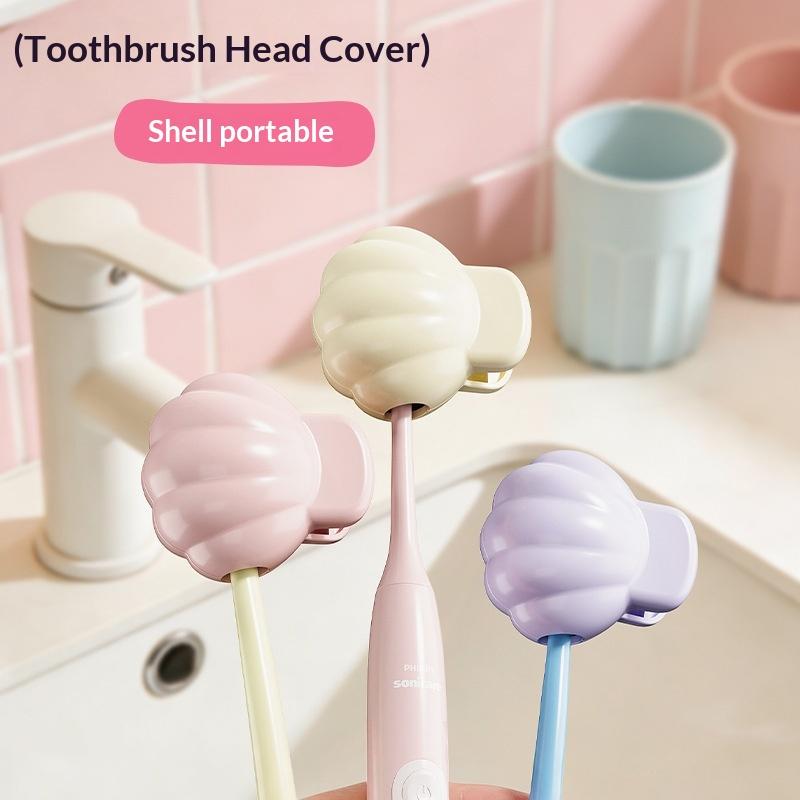 Travel Portable Toothbrush Head Cover Waterproof Dustproof Toothbrush Protective Cap Plastic Clip For Household Bathroom