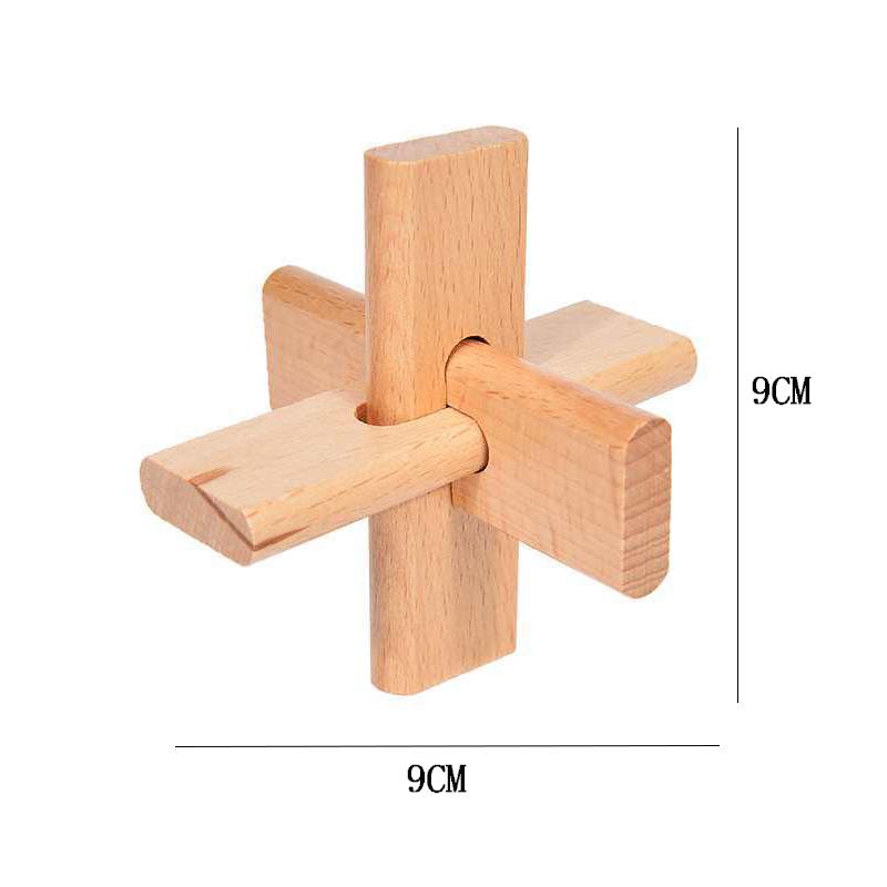 

Classic SanTong Luban Lock Wooden Brain Teaser Puzzles Kids Boys Girls Unique Gifts Unlock Interlocking Educarional Toys