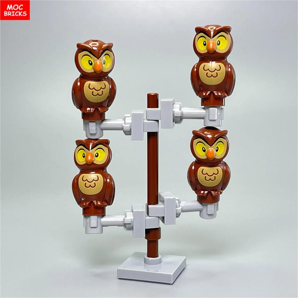 Cărămizi MOC Subarboret Junglă Animal de Pădure Maimuță Capră Girafă Pasăre Bufniță de Noapte Accesorii Blocuri de Construcție Jucării Cadouri