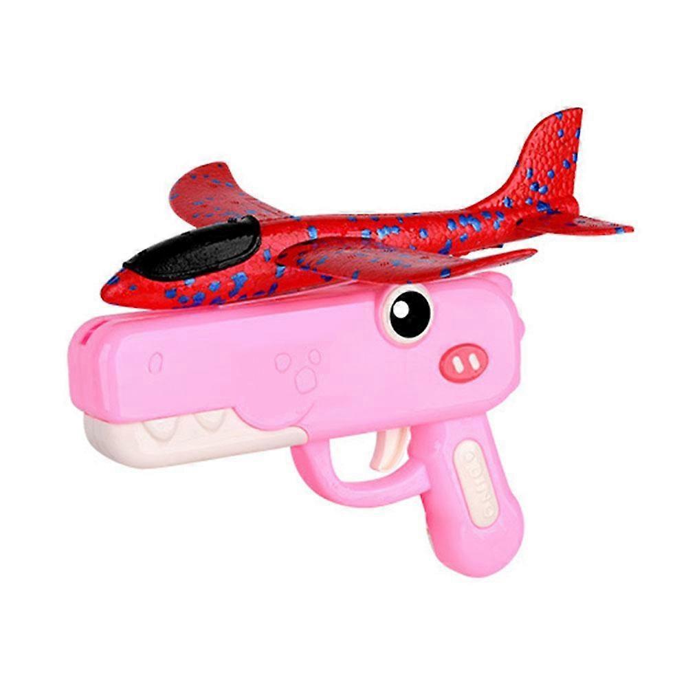 Cute Dinosaur Airplane LauncherToy Outdoor Flying Catapult Toy Birthday Gifts