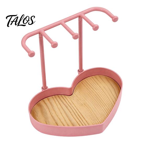 Talos Jewelry Organizer Stand, Love Partition Tray Design, Non-Slip Wear-Resistant Multi-Hanging Hanger, for Necklace Earring Bracelet