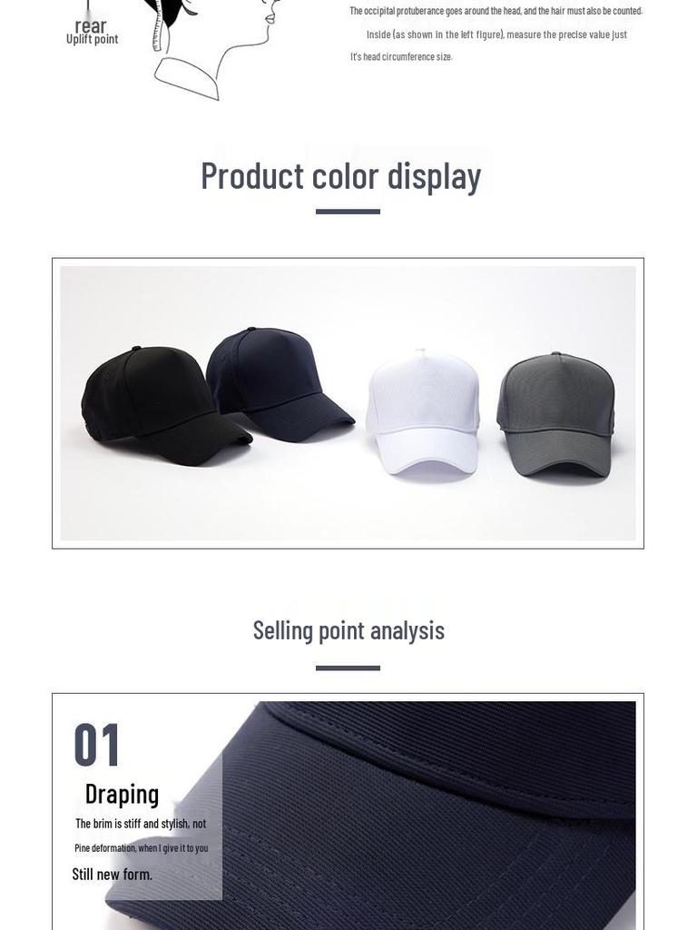 Large Breathable Baseball Cap with Sun Protection for Men & Women – Enhances Face Appearance