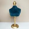 Retro Jewelry Display Stand Luxury Showcase Necklace Display Rack Live Streaming Blue Velvet Necklace Jewelry Shooting Props
