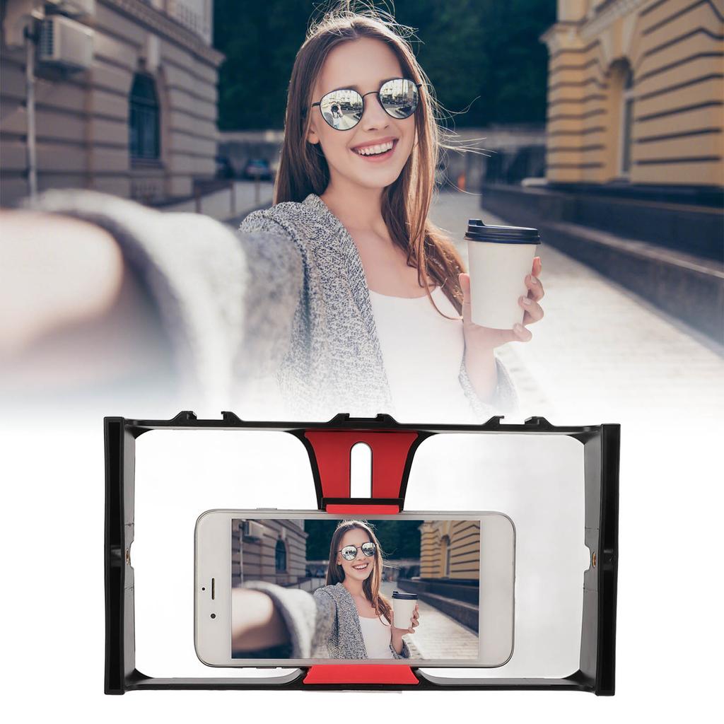 Phone Video Camera Cage ABS Portable Handheld Smartphone Video Stabilizer Rig for Livestreaming Vlog
