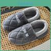 Men Women Indoor Cotton Slippers With Letter Embroidery Design