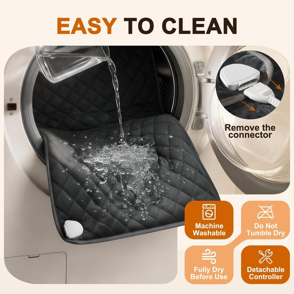 Heating Pad for Back Pain & Period Cramps - XL 35"x20" Electric Heating Pads for Neck, Shoulder and Full Body Relief, Moist and Dry Heat, Soft