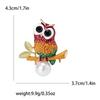 Rhinestone Cartoon Owl Brooch for Women Unisex Enamel Animal Pin Bird Lapel Pin Banquet Party Backpack Gifts Jewelry Accessories