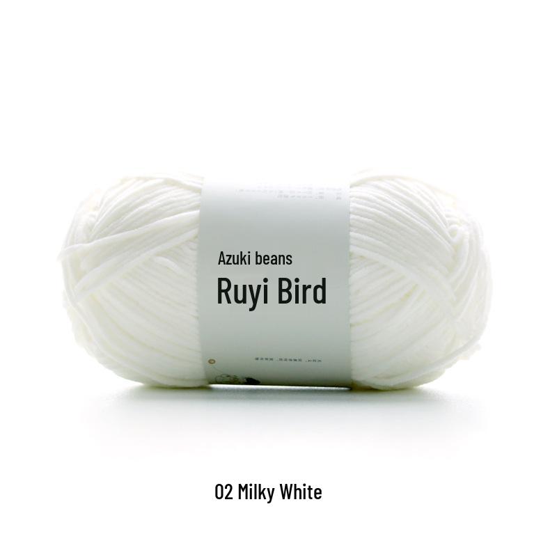 Ruyi Bird Little Bean Snow Chenille Yarn for DIY Crochet Doll - Cute Ice Stripe Yarn Ball