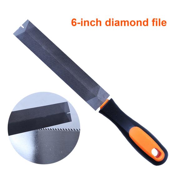 

6-дюймовый мелкозубчатый напильник по дереву, удобная ручка, оборудование для мастерской, многофункциональный деревообрабатывающий ромбический напильник для полировки