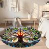 Tree Life Round Floor Mat Suitable for Dormitory Hallway Balcony Dining Room Antislip Round Carpet Office home decor Best for Christmas