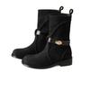 Yueyu Retro High-End Kleine Kurze Stiefel für Damen 2025 Herbst und Winter Neu Britischer Stil Mode Dicksohlige Martin Stiefel Westernstiefel für Damen