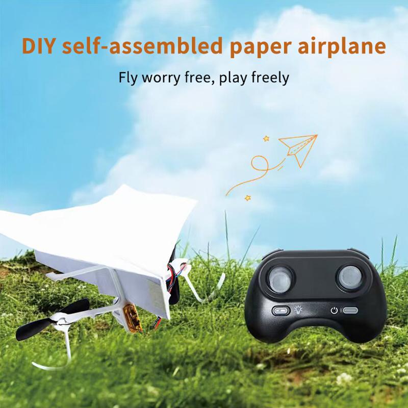 Electric Diy Paper Airplane Kit With Powerful Motors And Long Flight Time Perfect For Kids Stem Learning Outdoor Play Activities