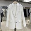 Women's Black Blazer: Autumn 2025 Casual Loose Fit, Korean Style, Elegant Commuter Suit Jacket