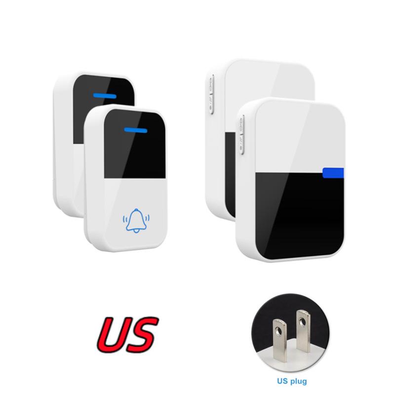 Wireless Waterproof Battery-Free Doorbell - US/EU Standard, One-to-Two Unit