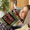 Halloween Print Pumpkin Castle Blanket Flannel Blanket Throw Blanket