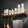 Solid Wood Bathroom Shelving Wall Hanging Toothbrush Teeth Cup Holder Cosmetics Storage Rack Towel Holder Paper Towel Holder