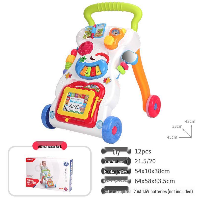 Interactive Baby Walker Toy with Music, Anti-Rollover, for Ages 6-18 Months