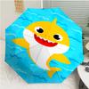 B-Baby Shark Print Automatic Umbrella, 8 Rib Iron Frame, Plastic Handle, Suitable for Outdoor Travel &Daily , Ideal Gift