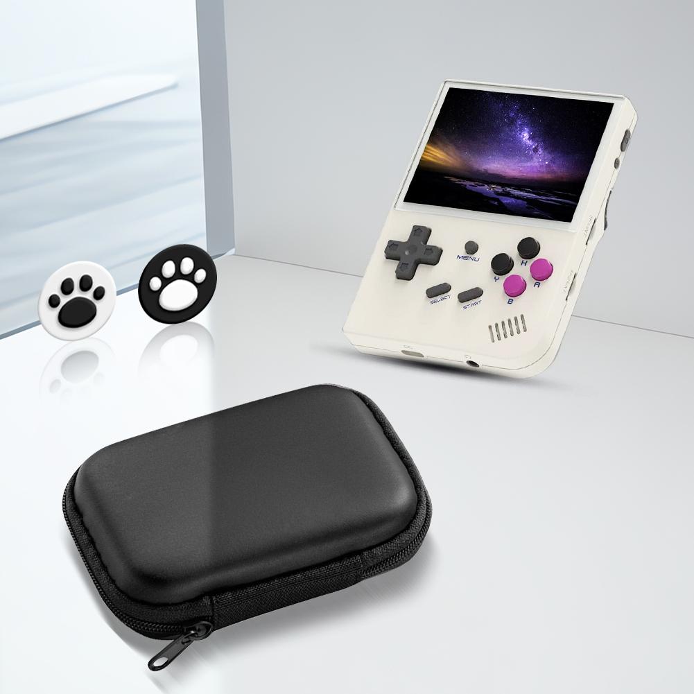 Eva R36s Storage Case with 2 Joystick Caps Retro Gaming Console Carrying Bags for RG35XX R35S Miyoo Mini Plus Games Accessories