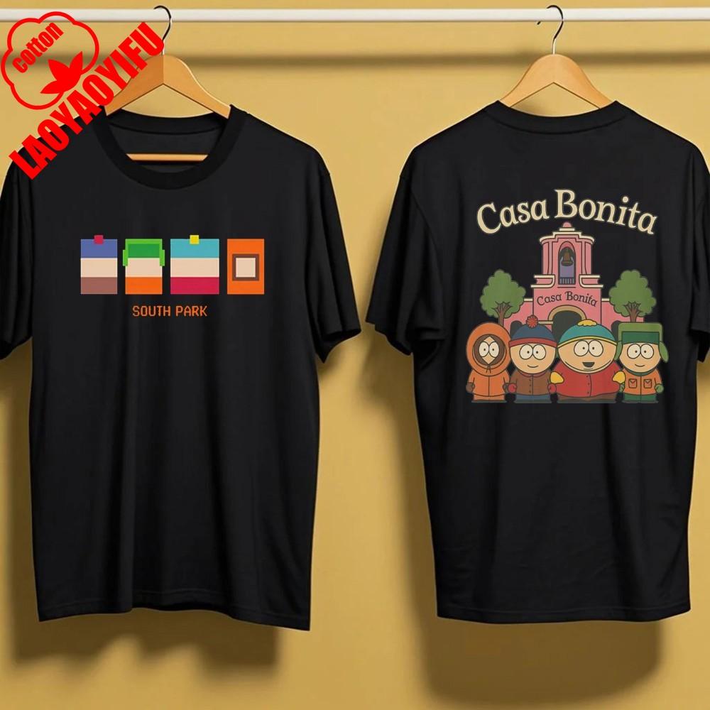 Funny South Park Cartoon Character Unisex ONeck Men Clothing Streetwear Shortsleeve Tshirt Cute Kenny Print Pure Cotton Tops S