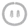 Necklace Earrings Jewelry Set Chain Luxury Super Flash Zircon Bridal Wedding Dress Dress Accessories Set