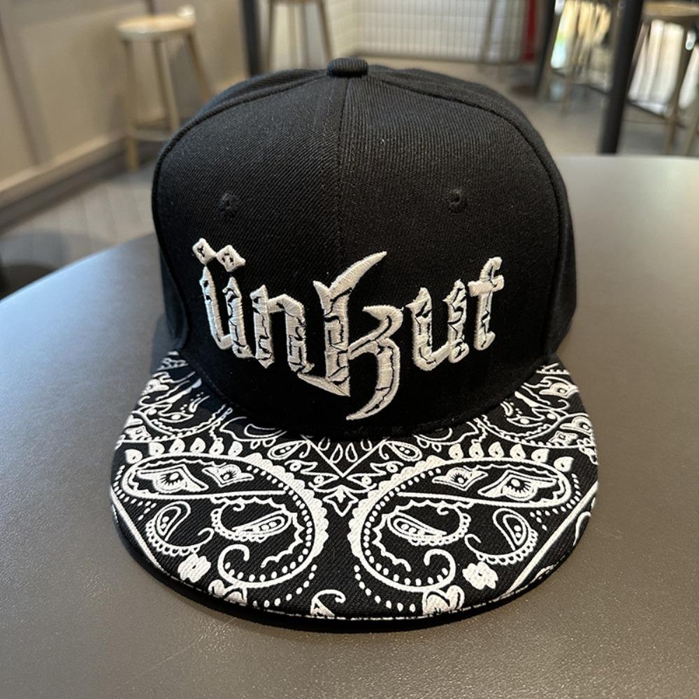 

Embroidery Letters Peaked Cap Hip Hop Snapback Hat Fashion Sunscreen Cap Outdoor Black