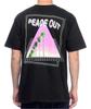 Empyre Herren Peace Out Palmen Grafik Schwarzes Shirt