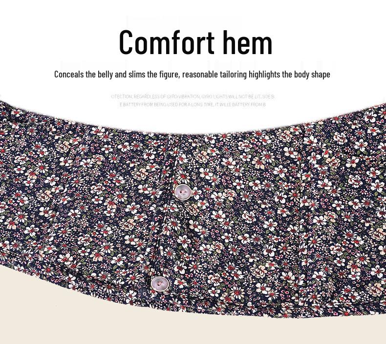 Grandma's Winter Floral Cotton Jacket with Velvet Lining - Warm, Thickened, Small Size for Elderly Women