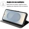 Coque de protection - BOOLING - pour Samsung Galaxy S25 Plus - Cuir PU Noir - 2 Verres Trempés - Antichoc