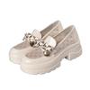 Mesh summer new soft leather soft sole wide head leather shoes comfortable muffin bottom breathable mesh sandals