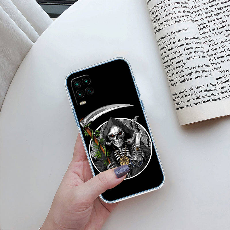 JO60 Grim Reaper Skull Phone Case for Motorola E22S E7 G6 G7 G8 G9 Plus Power Play G10 G20 G04 E30 E40 E22 E20 E13 G22 G23 G Stylus Play