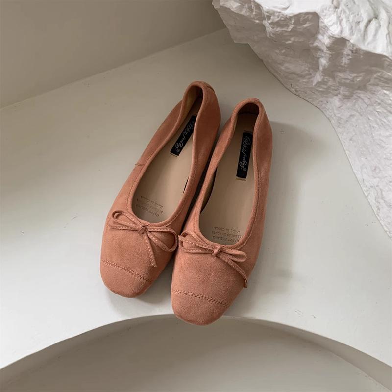 Fashion SUOJIALUN Spring New Women Flat Sheos Fashion Round Toe Shallow Slip On Ladies Ballerinas Shoes Soft Sole Outdoor Ballet Shoes