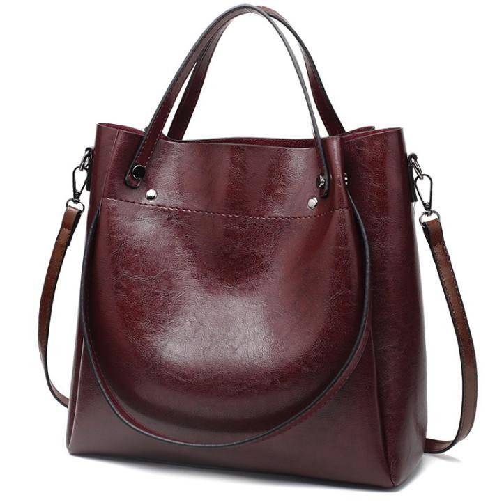 

Жіноча сумка 2024 нова модна версія великої сумки сумка через плече сумка-месенджер весна жіноча сумка сумка з жирної шкіри кавовий