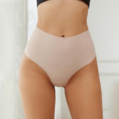 Chiloți tanga Femei Talie Înaltă Fără Cusături Respirabili Control Abdomen Culoare Solidă Pantaloni Scurți Elastic Femei Mătase de Gheață Brief Lenjerie Intimă Boxeri