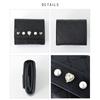 [SecretDoor] black trifold wallet ladies mini wallet small wallet woman trifold wallet Mitsuori wallet mini cute compact folding wallet Life easy to