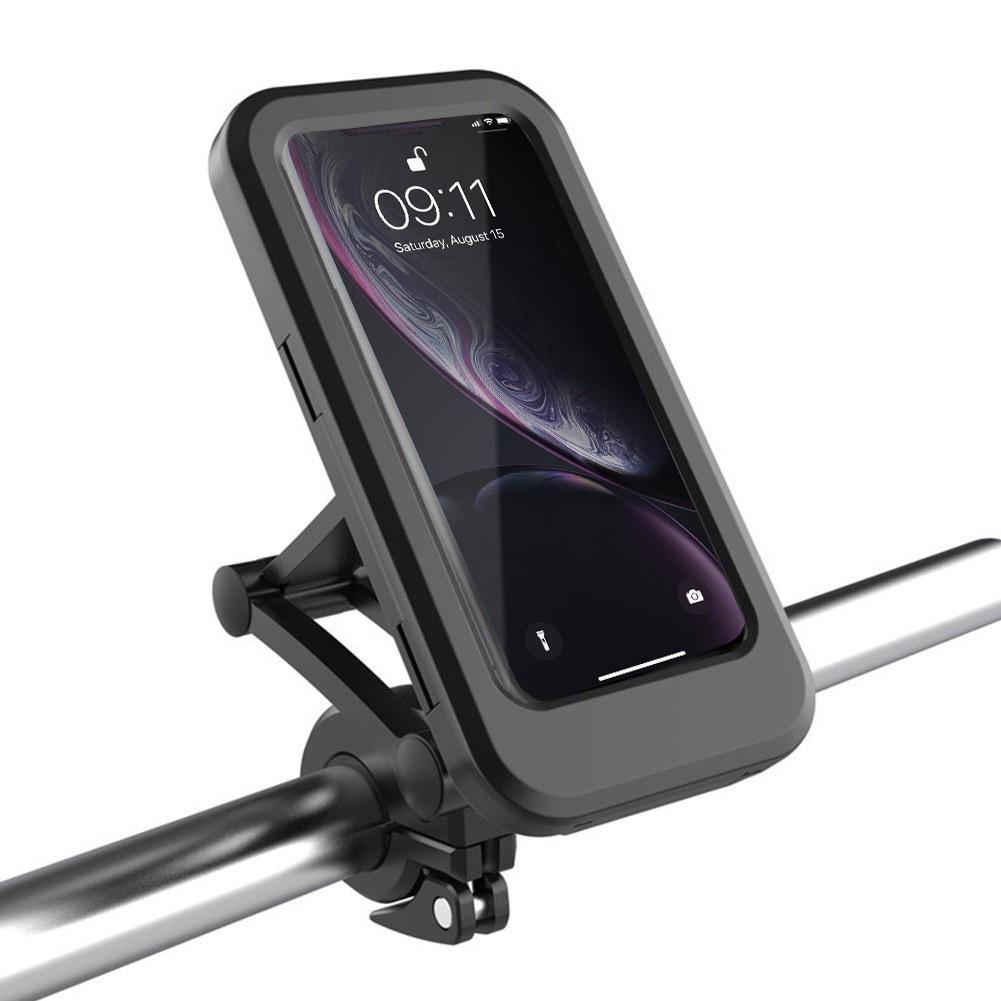 Waterproof Anti-Shake Phone Holder for Motorcycles & Bicycles - Retractable, Cross-Border Navigation for Outdoor Riding and Takeaway Delivery.