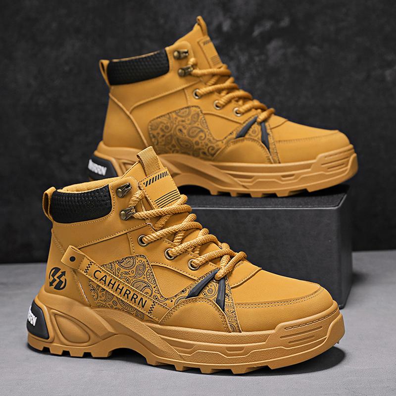 Fashion CYYTL Mens Boots Ankle Cowboy Combat Winter Tactical Leather Motorcycle Chelsea Casual Shoes Work Outdoor Hiking Designer Luxury