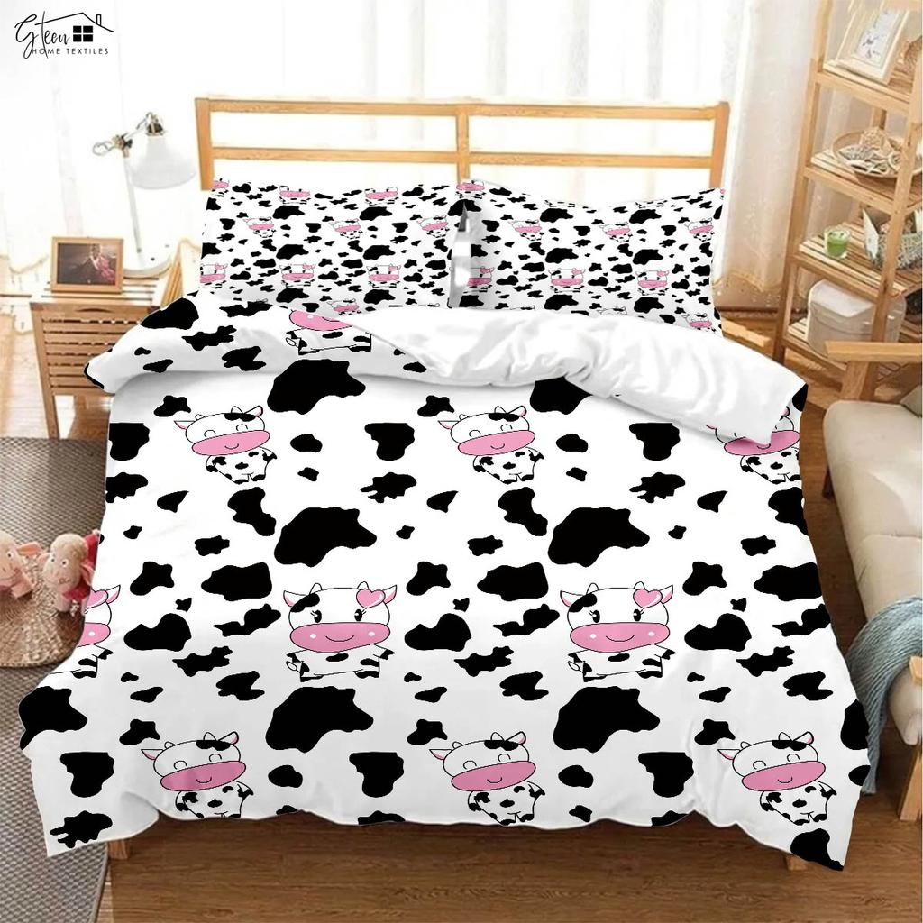 Pink Leopard Black Zebra Print Quilt Cover Soft And Comfortable Duvet Cover Pillowcase Bedding Set Machine Washable 3 Pieces