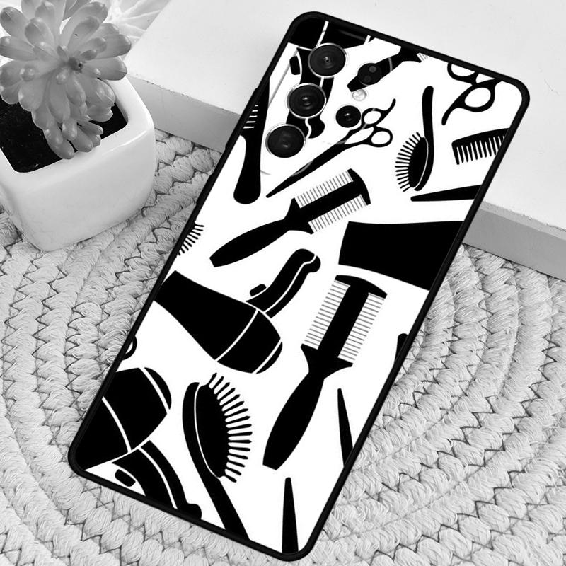 

Hair Stylist Tools Silicone Phone Case For Samsung Galaxy note 10 pro S26 S25 S24 S23 S22 S21 Plus S25Ultra Capa Cover Galaxy S23 Ultra