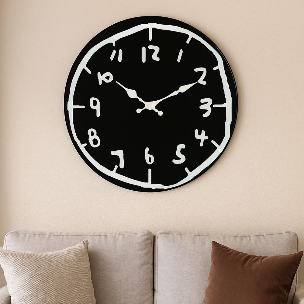 Special Design Creative Clock Cartoon Design Silent Wall Clock Wooden Round Clock  Study Room
