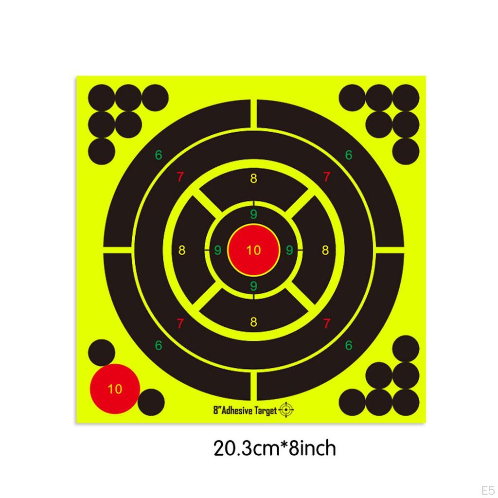 10 Pack of Paper Targets, Self Stickers for Garden Range