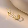 Stylish Japanese & Korean Zircon Hoop Earrings for Women - Elegant, Lightweight, Versatile Design