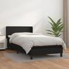 3130637 vidaXL Bed Base with Mattress Black 90x200 Cm Faux Leather