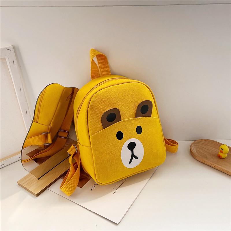 2023 New Cartoon Canvas Backpack for Kids, Ages 3-6, Trendy Kindergarten Bag for Boys and Girls