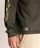 Schott FIRE PTTERN HENLEY LS T-SHIRT, Fire Pattern Henley Neck Long Tee, Men's, Size XL, 010, Black, 782-5230008
