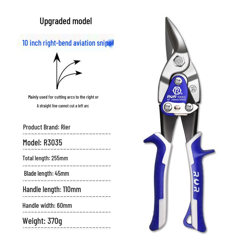 

Stainless Steel Aviation Tin Snips - Multifunctional Wire, Duct, and Ceiling Cutter